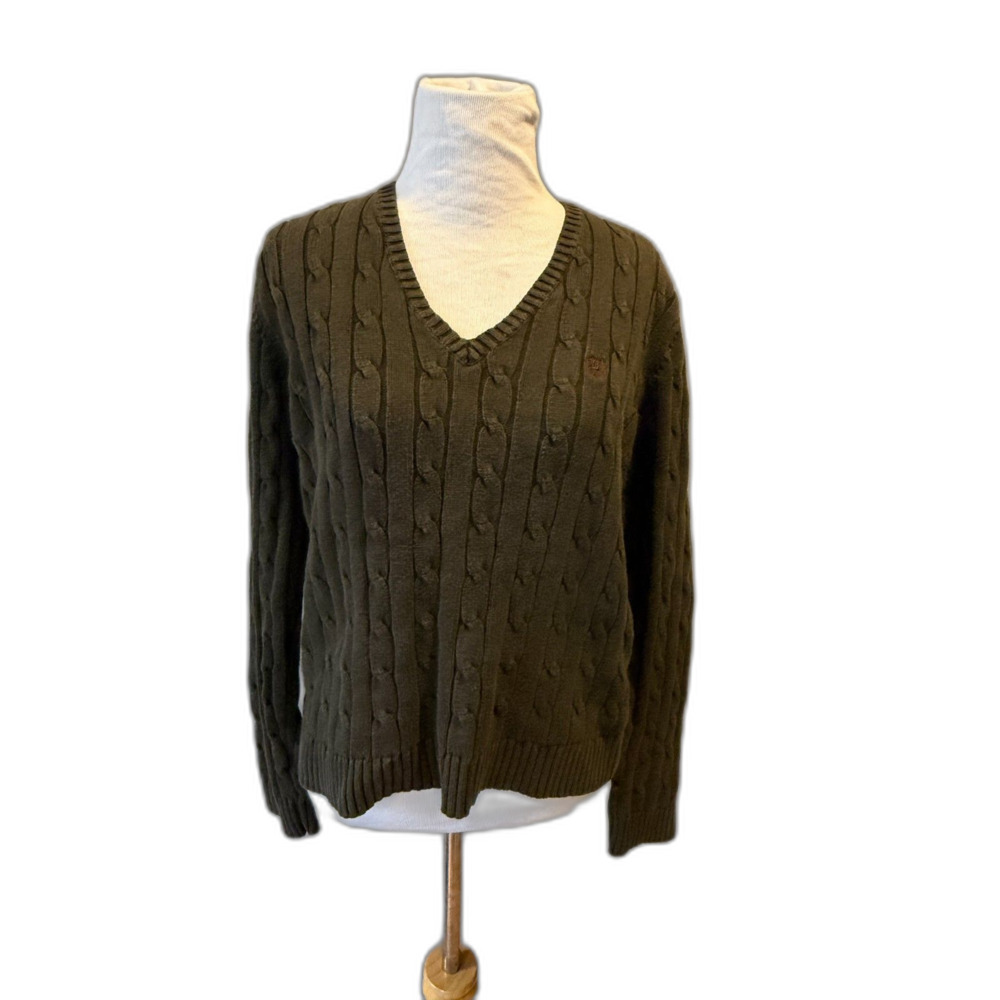 Large CHAPS green cotton sweater